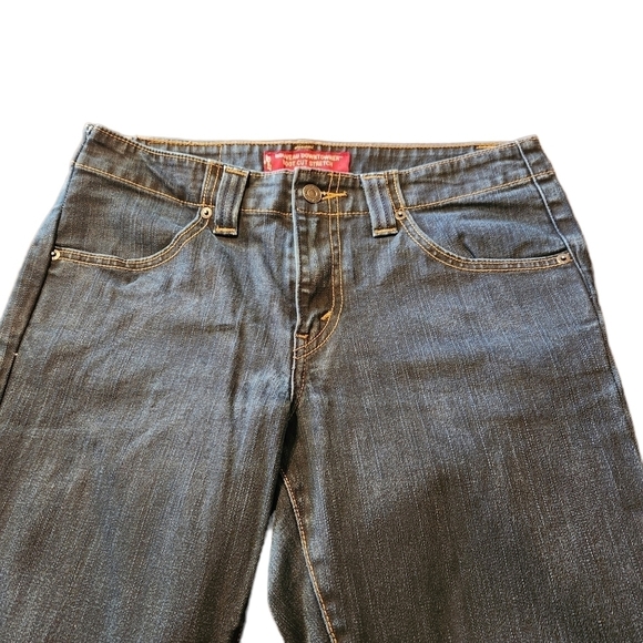 Levi's Nouveau DownTowner blue boot cut stretch denim jean pants - Picture 4 of 9